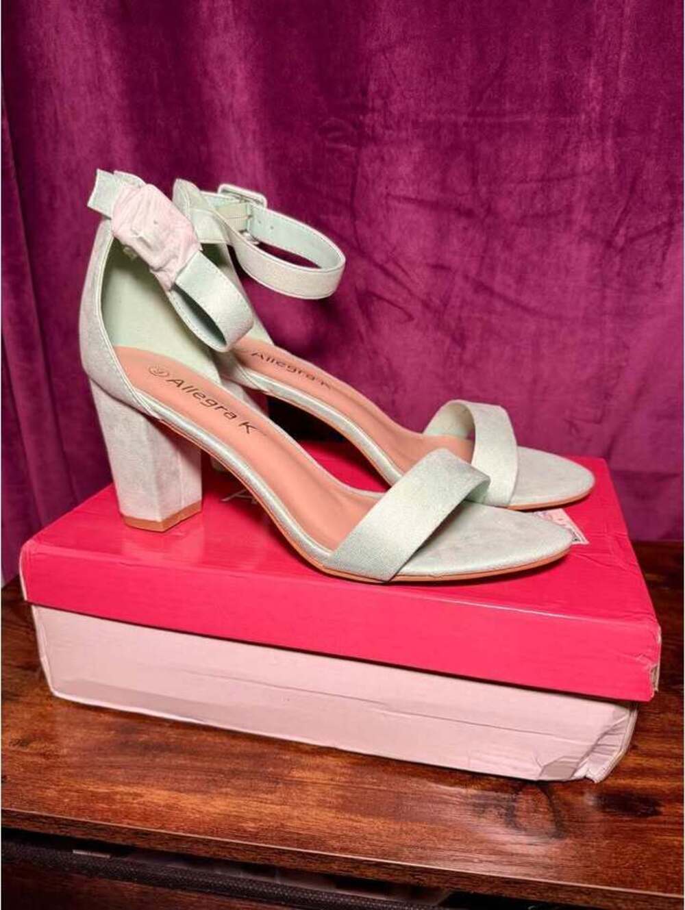 NEW with box baby blue sandals sz 9 $25